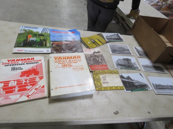 TRACTOR MANUALS, TRAIN PHOTOS,