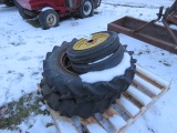 MASSEY HARRIS PONY TRACTOR TIRES ON RIMS