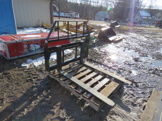 NEW KIVEL 48" 3500LB CAPACITY SKID STEER ATTACH PALLET FORK SERIAL# KM4820