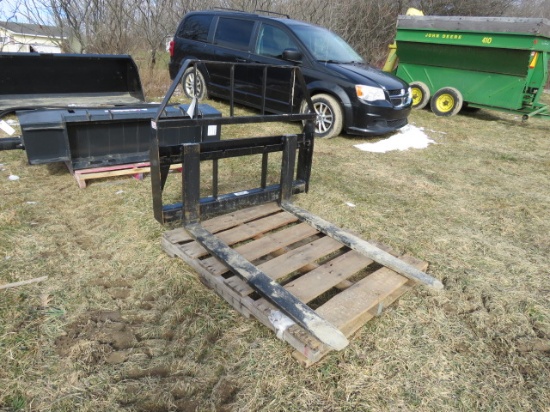 NEW KIVEL 48" 3500LB CAPACITY SKID STEER ATTACH PALLET FORK SERIAL# KM4820