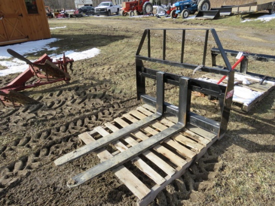 NEW KIVEL 48" 3500LB CAPACITY SKID STEER ATTACH PALLET FORK SERIAL# KM4820