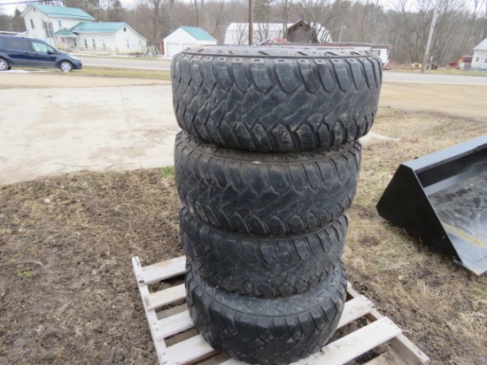 4 6BOLT RIMS AND TIRES 31X10.5R15LT