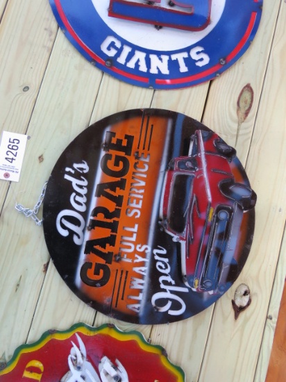 DAD' GARAGE TIN SIGN