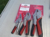 NEW CRAFTSMAN EASY RELEASE LOCKING PLIERS SET