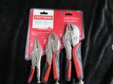 NEW 3PC CRAFTSMAN LOCKING PLIERS