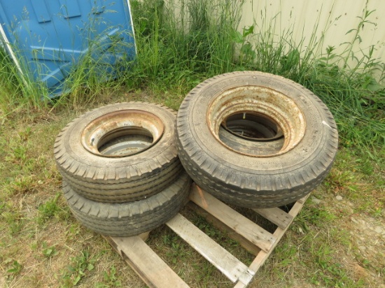5 TRAILER TIRES ON RIMS 7-14.5
