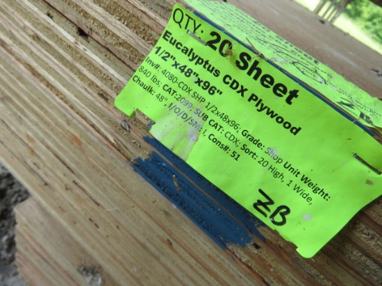 EUCALYPTUS CDX PLYWOOD 1/2"X48X96