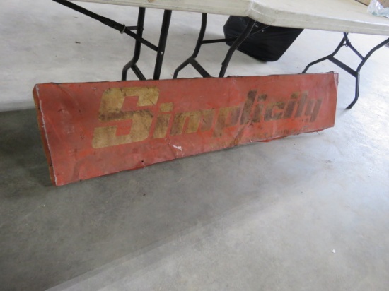 METAL SIMPLICITY SIGN