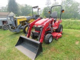 MASSEY FERGUSON GC1705 TRACTOR WITH DL95 LOADER, BELLY MOWER