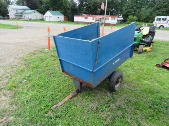 FORD TOW BEHIND GARDEN CART WITH WOOD SIDE EXTENSIONS