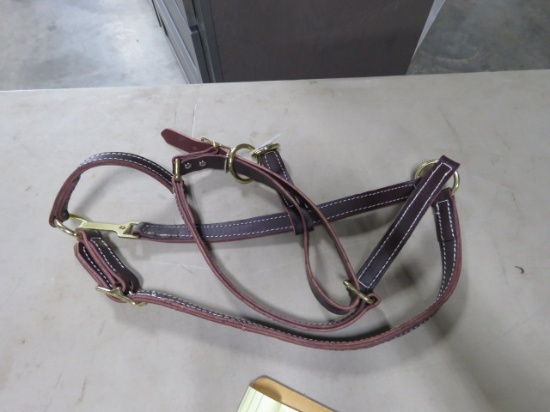 BROWN LEATHER TYPE HALTER