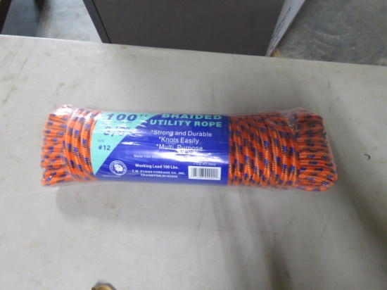 NEW 100FT BRAIDED UTILITY ROPE 3/8"