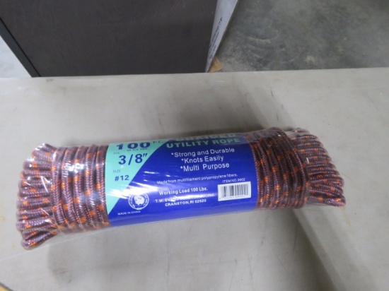 NEW 100FT BRAIDED UTILITY ROPE 3/8"