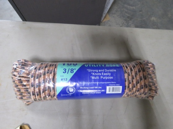 NEW 100FT BRAIDED UTILITY ROPE 3/8"