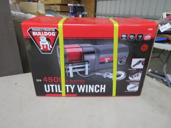 NEW BULLDOG 4500 LB ELECTRIC UTILITY WINCH