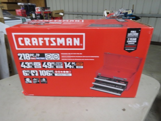 NEW CRAFTSMAN 218 PC MECHANICS TOOL SET WITH TOOL BOX