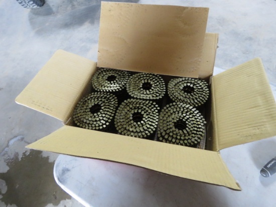 BOX OF GRIP RITE STANDARD COIL NAILS 3 1/4X.120 COATED SMOOTH