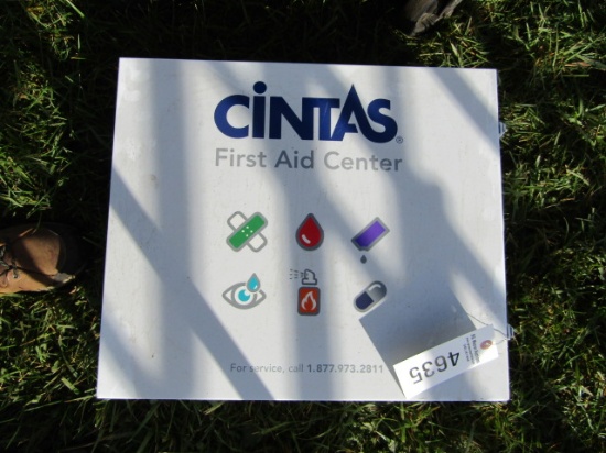 CINTAS FIRST AID SISPLAY BOX WITH CONTENTS