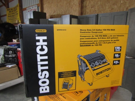 STANLEY BOSTITCH HEAVY DUTY 2.5 GALLON 150 MAX PSI AIR COMPRESSOR