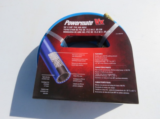 NEW POWERMATE VX 50'X3/8" PVC AIR HOSE