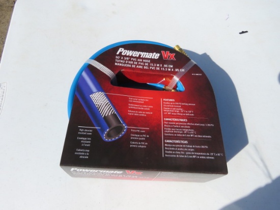 NEW POWERMATE VX 50'X3/8" PVC AIR HOSE