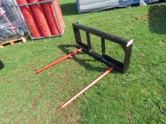 NEW KIVEL DUAL PRONG SKIDSTEER BALE SPEAR