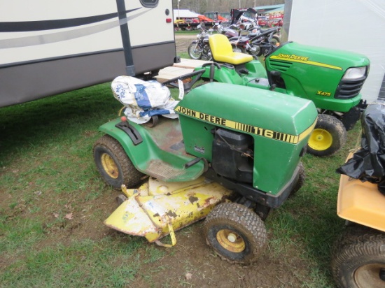JOHN DEERE 116 LAWN TRACTOR WITH 48" DECK