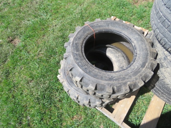 2 CARLISLE TRAC CHIEF 23X8.50-12 SKIDSTEER TIRES