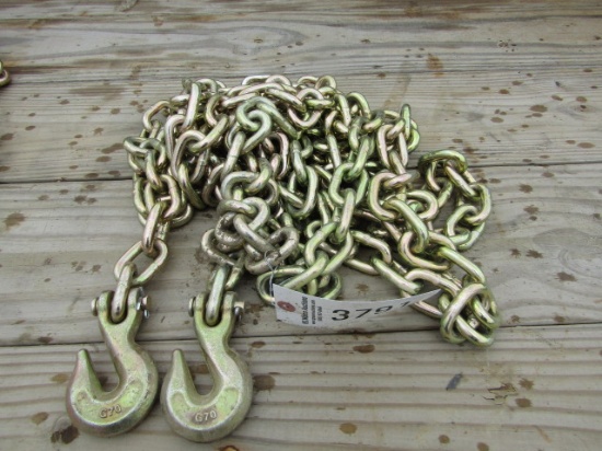 NEW 3/8" G70 RATED DOUBLE HOOK CHAIN