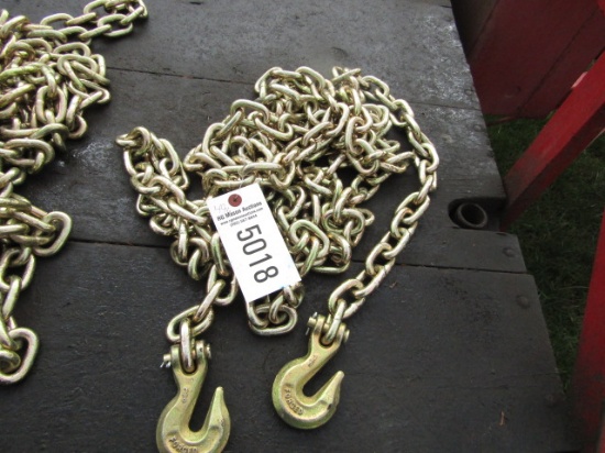 NEW 3/8 G70 RATED 20FT DOUBLE HOOK CHAIN