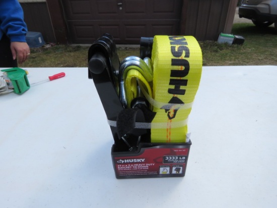 HUSKY 27'X2" HEAVY DUTY RATCHET TIE DOWN - 3333LB
