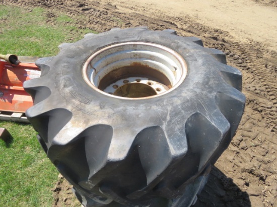 2 COMBINE TIRES 14 PLY-28L-26-GOODRICH POWERGRIP