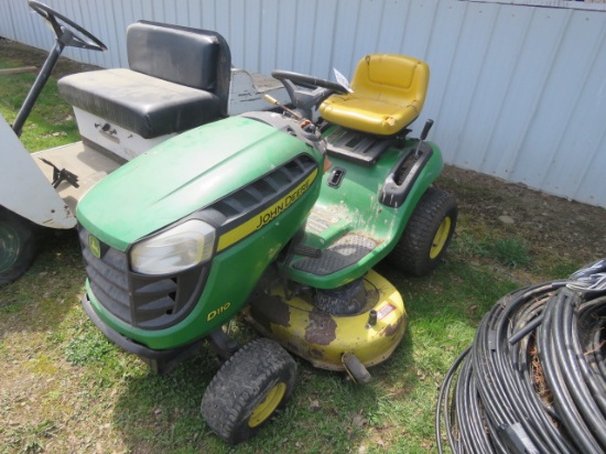 JOHN DEERE D110 NEEDS BATTERY AND TIRE