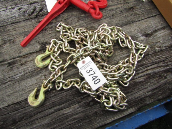 NEW 3/8"G70 RATED DOUBLE HOOK CHAIN
