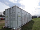 NEW 40FT STORAGE CONTAINER WITH REAR AND SIDE