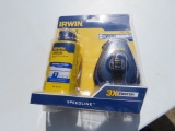 NEW IRWIN STRAIT-LINE 100' WIDE DOOR CHALK LINE