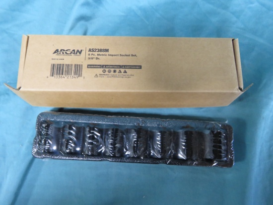NEW ARCAN 8PC METRIC IMPACT SOCKET SET 3/8" DR