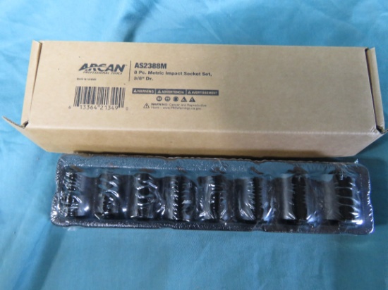 NEW ARCAN 8PC METRIC IMPACT SOCKET SET 3/8" DR