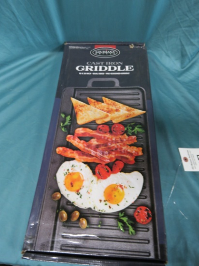 NEW LOUISIANA GRILLS CAST IRON GRIDDLE 10X20 INCH