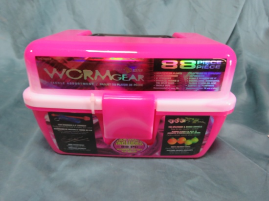 NEW 88PC WORM GEAR TACKLE BOX