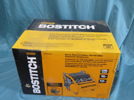 NEW BOSTITCH HEAVY DUTY 2.5 GALLON 150 PSI MAX