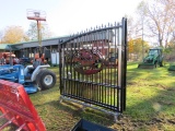 14FT NEW DRIVEWAY GATE 2- 7FT SECTIONS COW SCENE