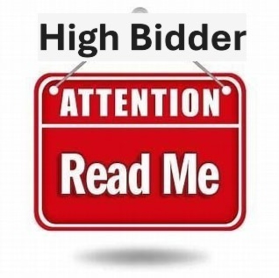 IF YOU ARE THE HIGH BIDDER AT THE AUCTION, YOU ARE