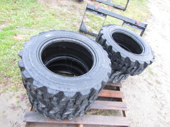 SET OF 4 NEW 10-16.5 SKIDSTEER TIRES