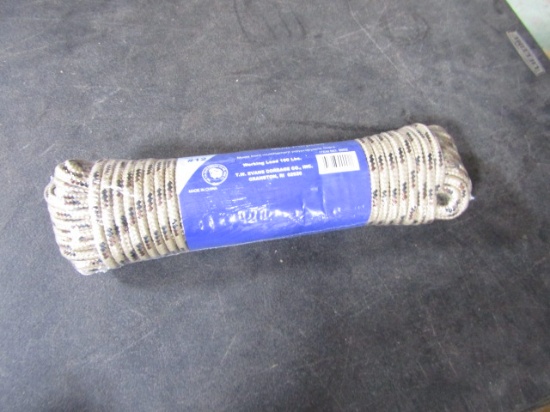NEW 100FT BRAIDED UTILITY ROPE 3/8"  TAN