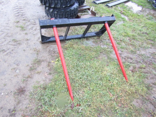 NEW KIVEL DUAL PRONG BALE SPEAR SKIDSTEER
