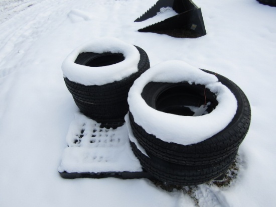 SET OF 4 NEW ST225/75R15 RADIAL TRAILER TIRES