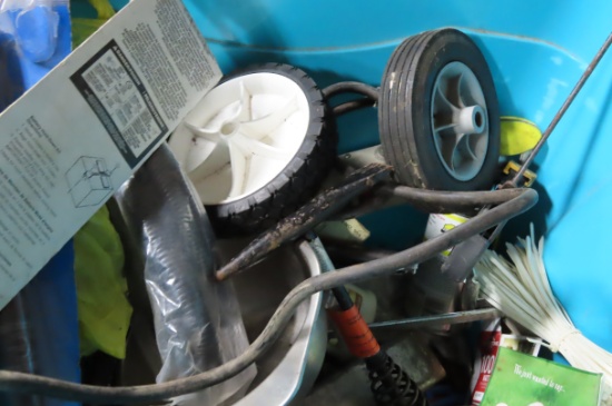 GROUP - DOOR CLOSER, SMALL WHEELS, ZIP TIES,