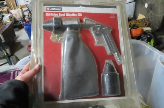 GROUP - ABRASIVE SPOT BLASTING KIT, NAILS, TIE