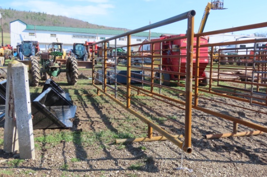 24FT FREESTANDING METAL GATE WITH 12FT SWING GATE